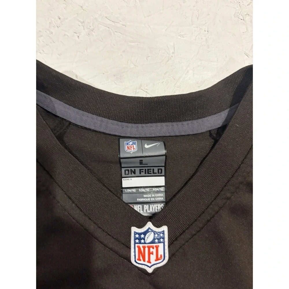 Johnny Manziel Jersey Youth Large Cleveland Browns‎ #2 Brown Nike On Field NFL